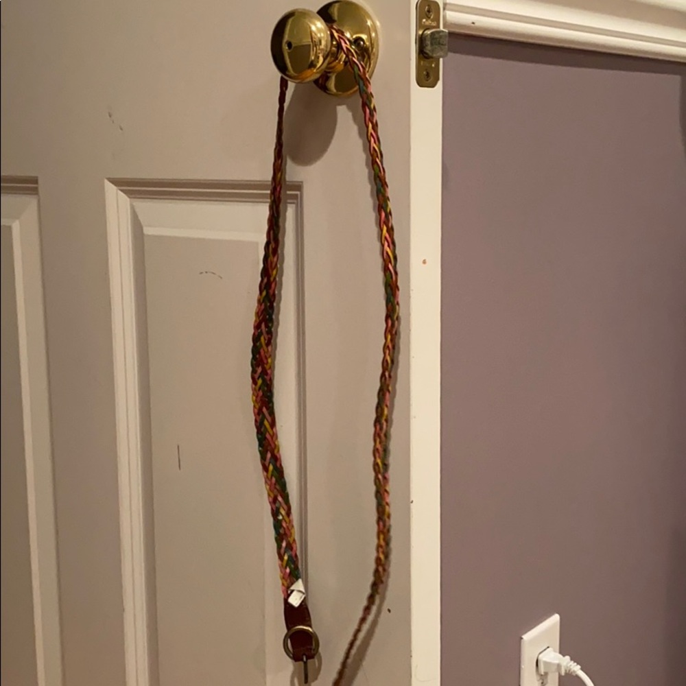 Rainbow braided belt